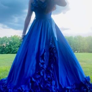 💙Blue derby princess prom pageant bridesmaid Cinderella southern Belle dress!💙